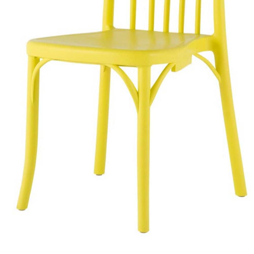 Lagoon Stackable Rio Yellow Polypropylene Dining Chair