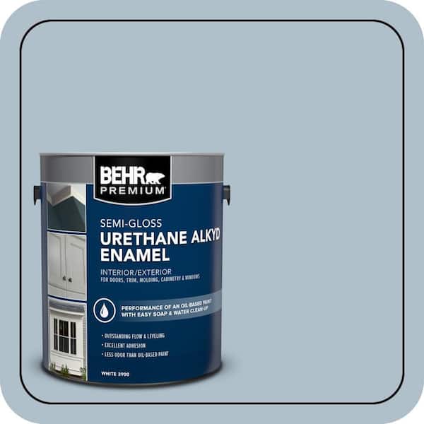 1 gal. #570E-3 Liberty Gray Urethane Alkyd Semi-Gloss Enamel Interior/Exterior Paint