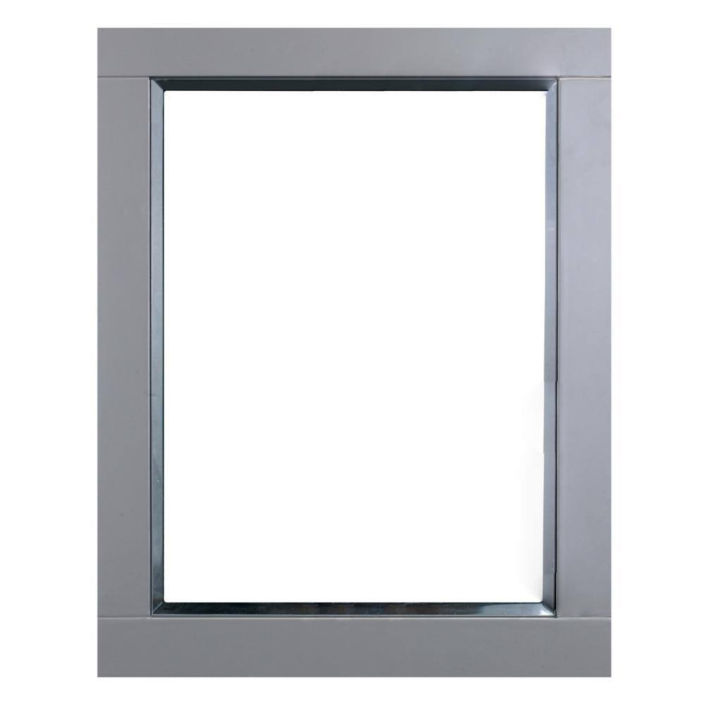 Eviva Aberdeen 24 In W X 30 H, 24 X 30 White Framed Mirror