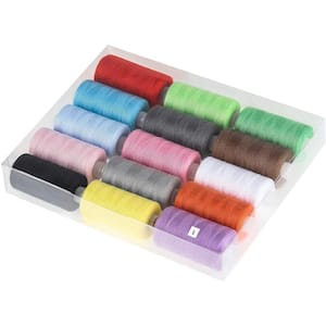 Natural Cotton Thread Kit, 500 Yards Per Spools, 15-Piece in 15 Color
