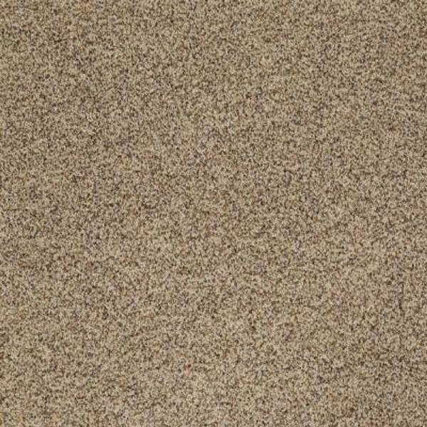 SoftSpring Carpet Sample - Heavenly II - Color Strawflower Texture 8 in. x 8 in.