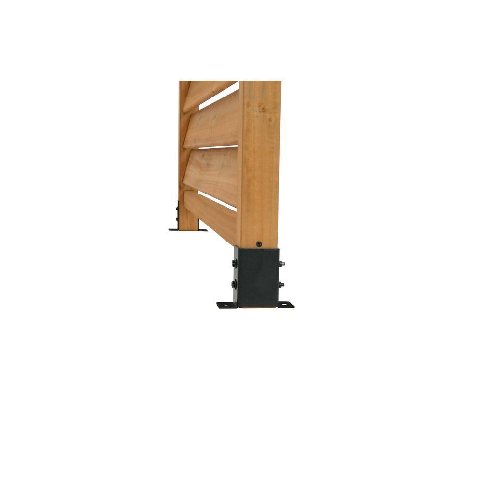 73.5in Natural Wood Freestanding Privacy Screen Panel