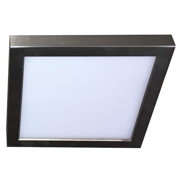 AA WAREHOUSING 9.2 in. 1-Light Brushed Nickel LED Flush Mount