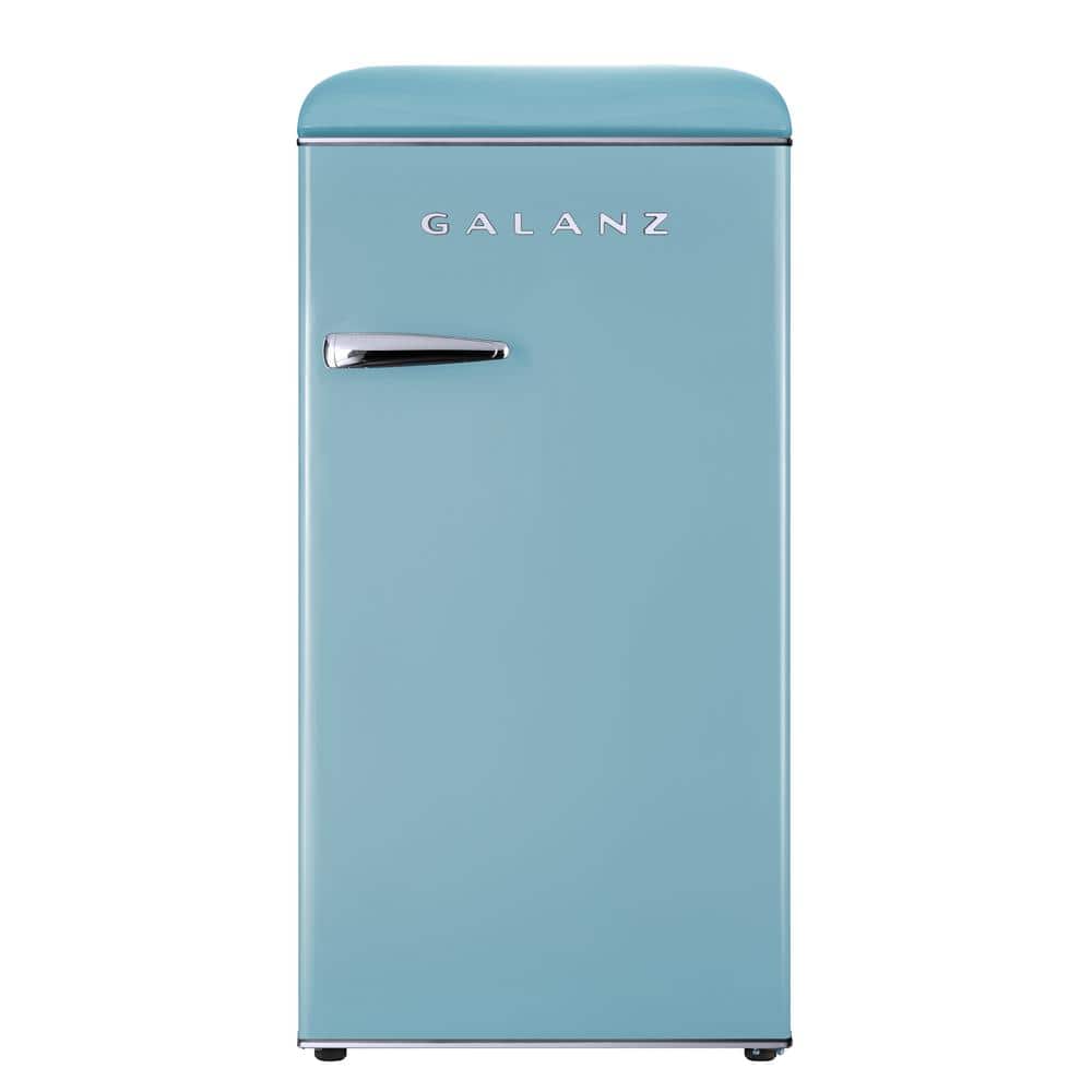 Galanz Cu Ft Retro Mini Fridge Single Door In Bebop Blue With