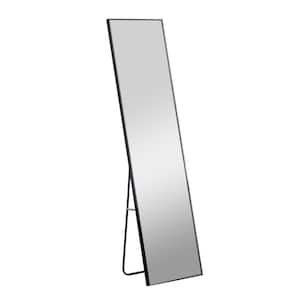 15.7 in. W x 59 in. H Rectangular Black Full Length Floor Mirror Wall Mounted Mirror