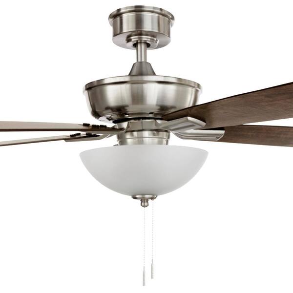 Hampton Bay Blakeford 54 deals in LED Brushed Nickel DC Motor Ceiling Fan with Light