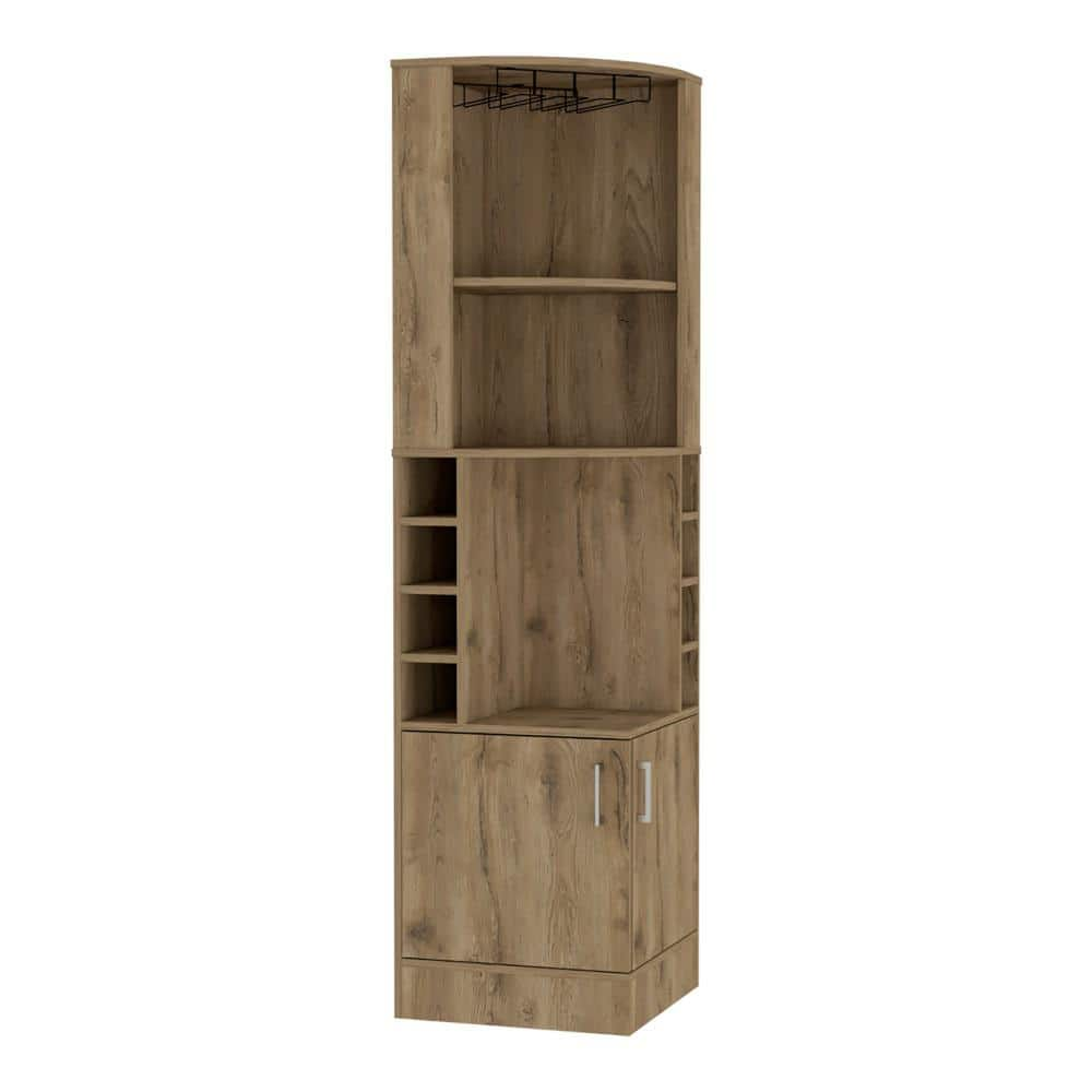 18.5 in. W x 18.5 in. D x 71 in. H Brown MDF Freestanding Linen Cabinet ...