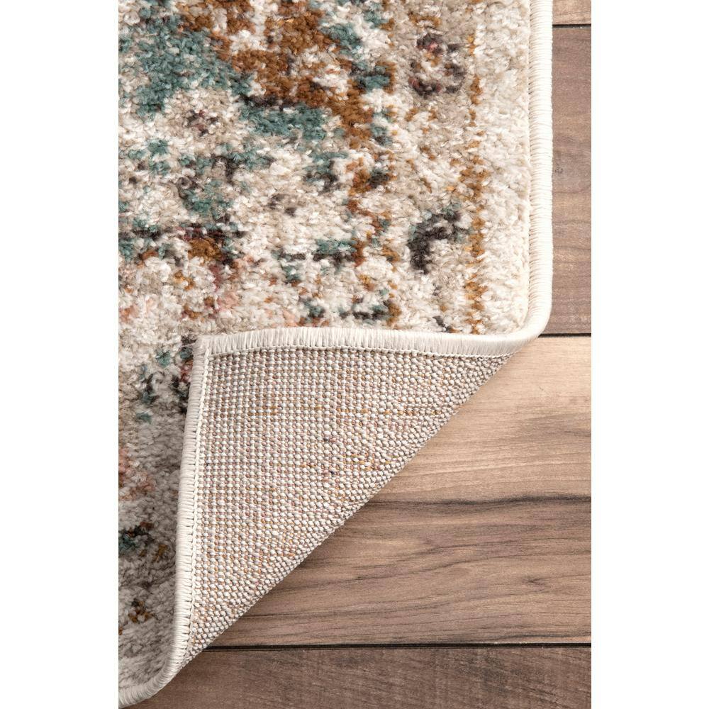 Cecil 10' x 14' Red and Beige Floral Synthetic Area Rug
