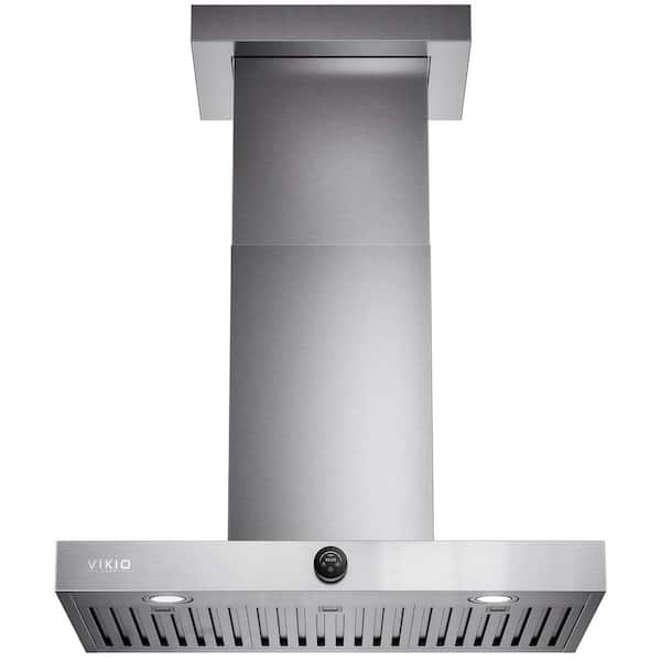 36 in. 600 CFM Convertible Ducted to Ductless Wall Mount Range Hood in Stainless Steel With 30-Min Delay, 3-Control Ways