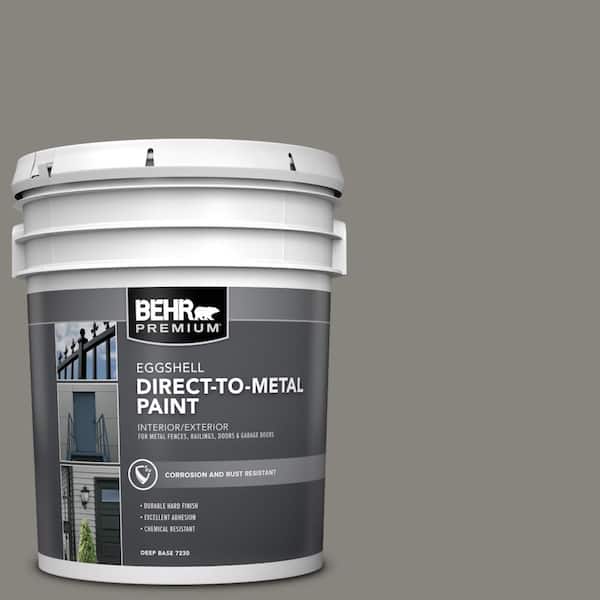 5 gal. #PPU24-07 Barnwood Gray Eggshell Direct to Metal Interior/Exterior Paint
