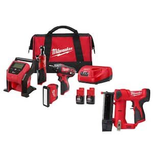 M12 FUEL 12-Volt Lithium-Ion Brushless Cordless Combo Kit with M12 23-Gauge Lithium-Ion Cordless Pin Nailer