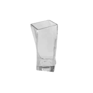 4.25 in. Dual Purpose Twisted Rectangular Transparent Glass Tea Light Candle Holder