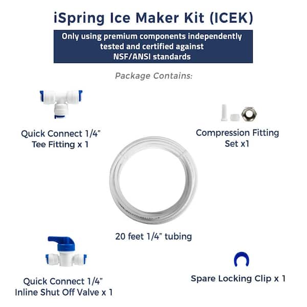 Refrigerator Ice Maker Water Line Kit for Water Filter Systems 20