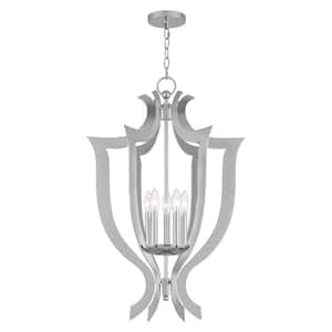 Aldrich 5-Light Polished Chrome Lantern Chandelier