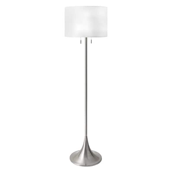 nuLOOM Ballwin 64 in. Silver Floor Lamp with Shade