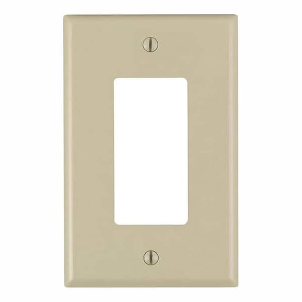 Leviton 1-Gang Ivory Decora/Rocker Nylon Midway/Midsize Wall Plate (10-Pack) 0PJ26-0IM