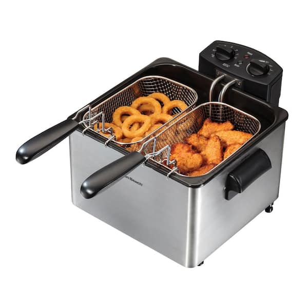 Hamilton Beach Professional-Style Deep Fryer with 3 Frying Baskets