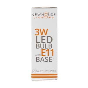 30-Watt Equivalent E11 Non Dimmable LED Light Bulb Warm White (4-Pack)