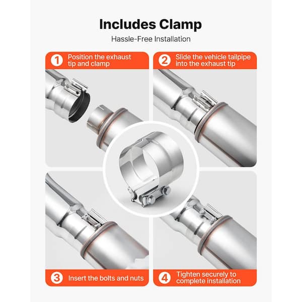 Aazon.co: YITAOTOR 2.5 Inch Inlet Turn Down Exhaust Tip, 2.5 x 2.5