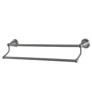 Heritage 18 in. Wall Mount Double Towel Bar in Brushed Nickel