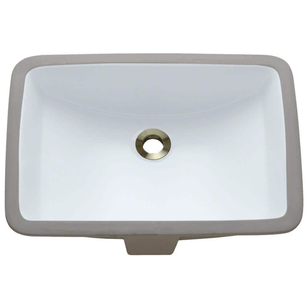 Mr Direct Undermount Porcelain Bathroom Sink In White U1913 W The Home Depot