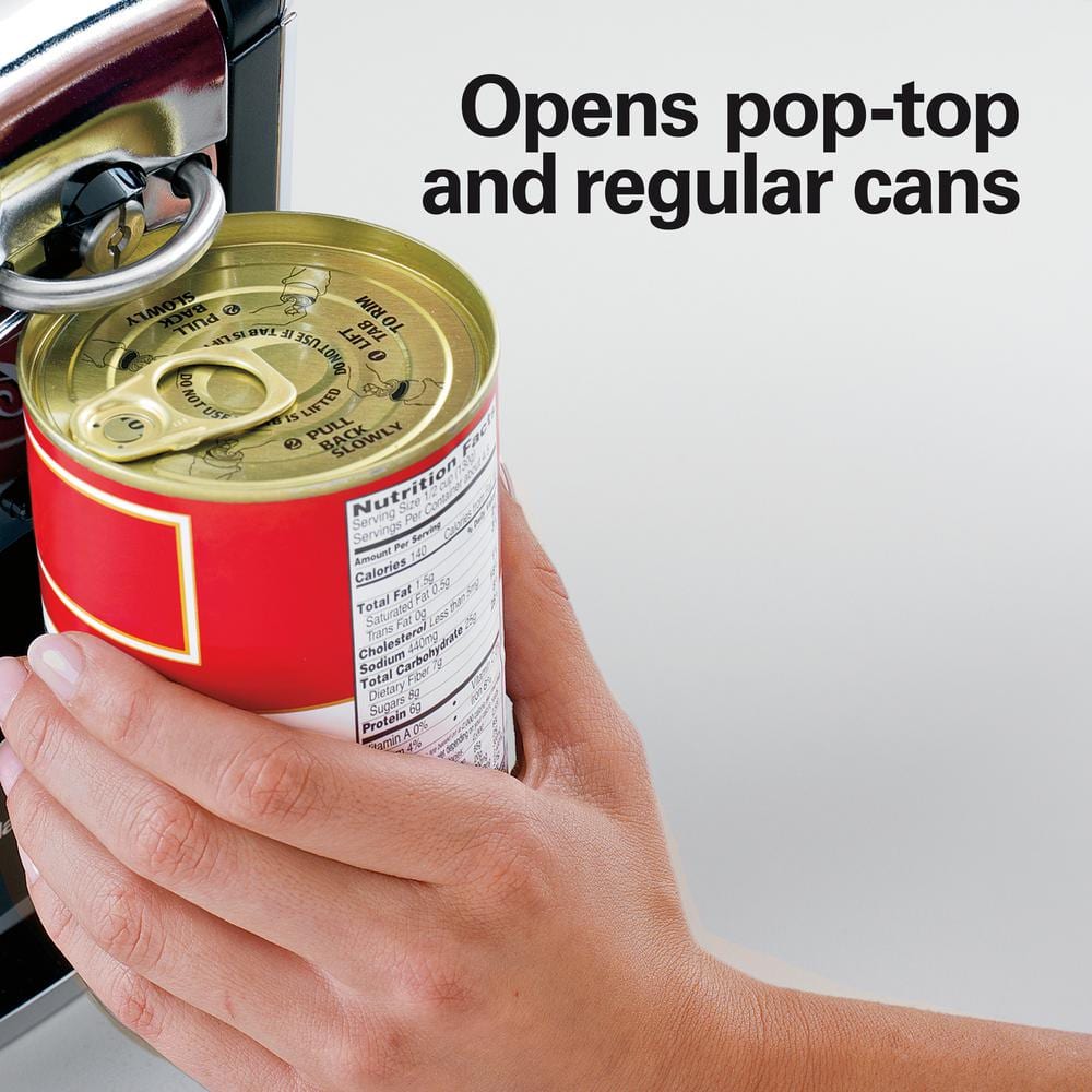 Hamilton Beach Black and Chrome Smooth Touch Electric Can Opener