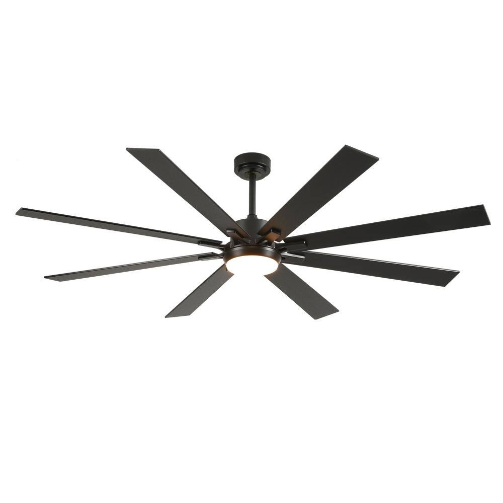 72 in. Matte Black Downrod Mount Standard Ceiling Fan with Reversible Blades,3 Color Dimmable LED and Remote Included price history on PriceWatchPro
