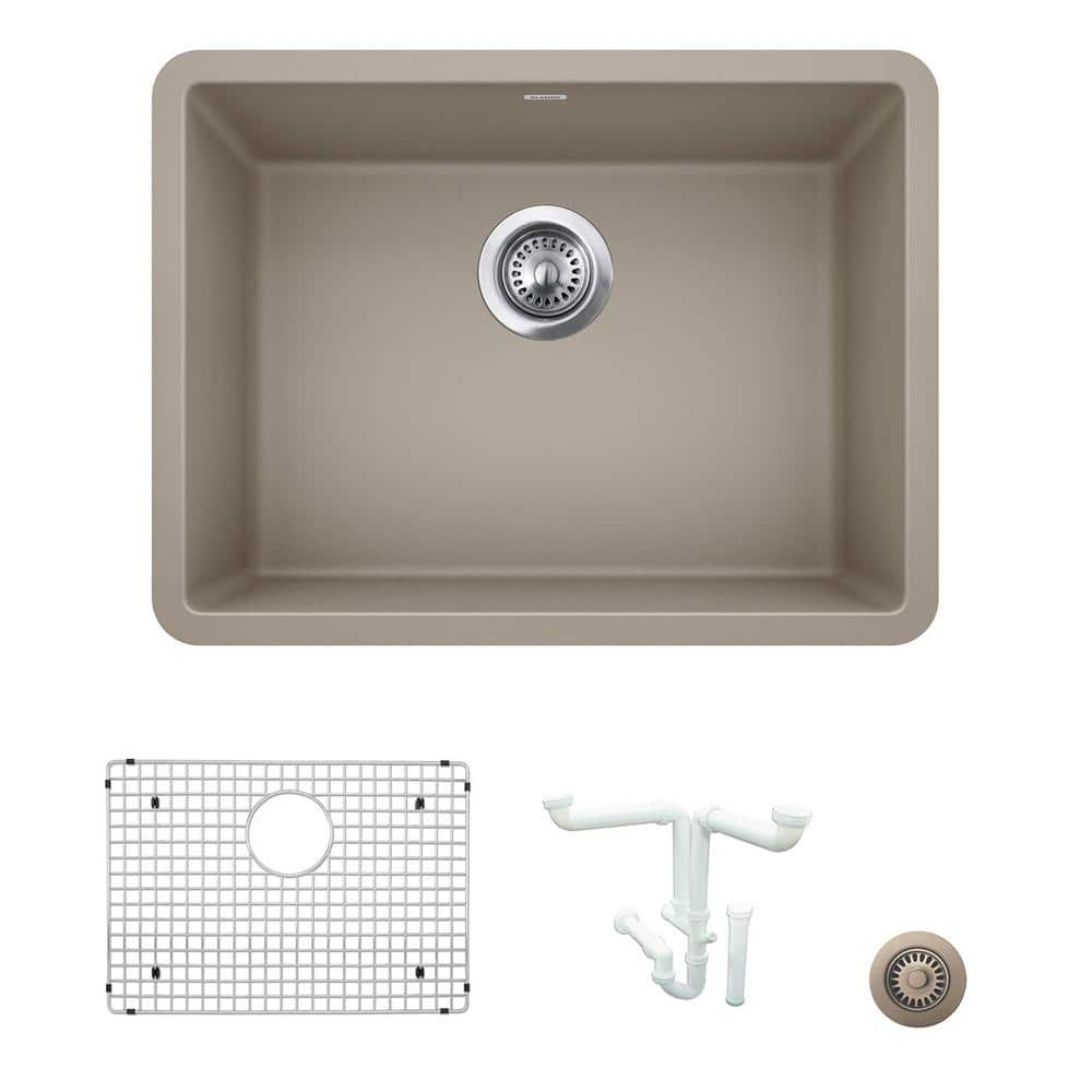 Blanco Precis 23 44 In Undermount Single Bowl Truffle Granite   Truffle Blanco Undermount Kitchen Sinks Ka 522417 64 1000 