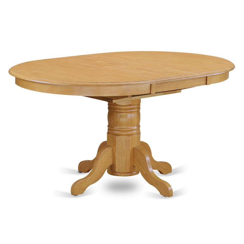 Natural Oak Finish 7-Piece Oval Dining Set with Lattice Back Chairs