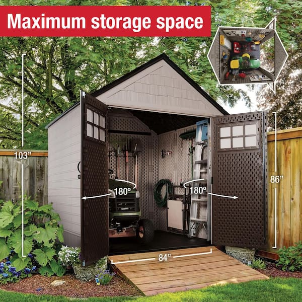Rubbermaid Big Max 7 ft. x 7 ft. Storage Shed 2035892 - The Home Depot