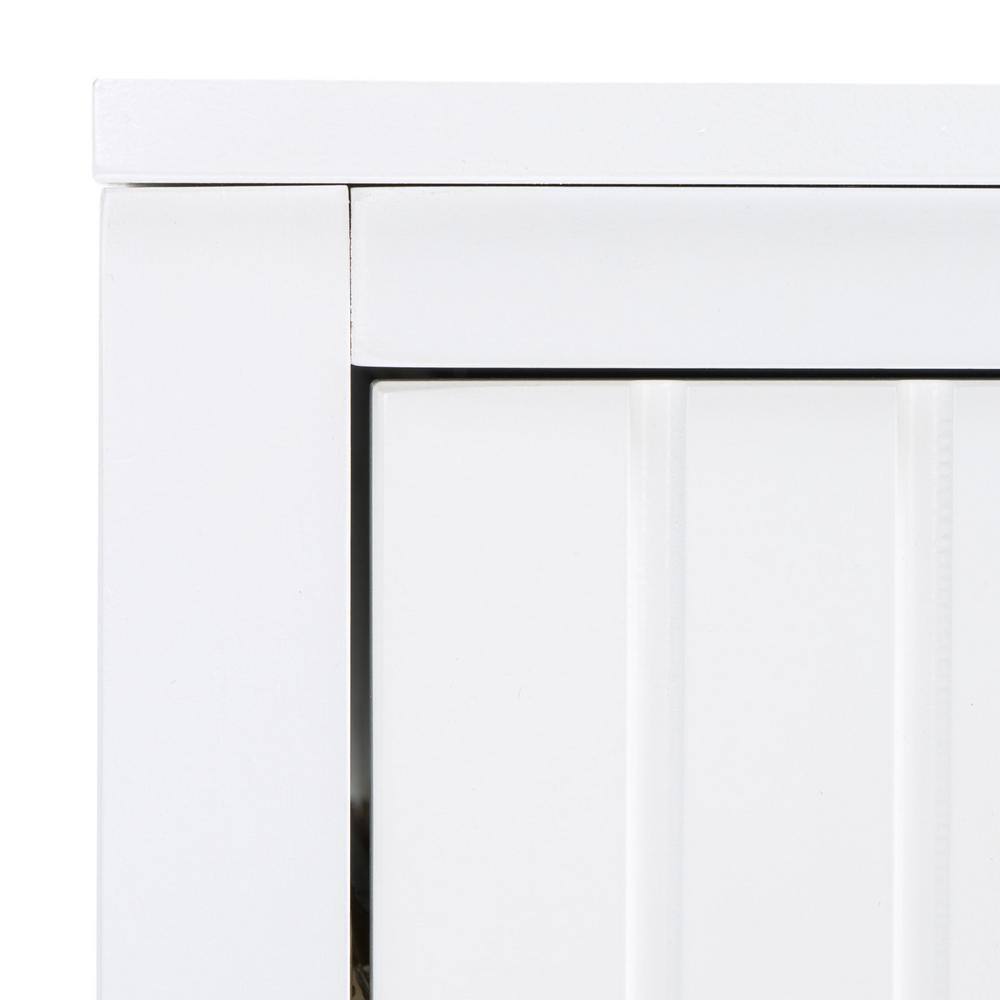 White Mahogany and Brass Hallway Table with Storage