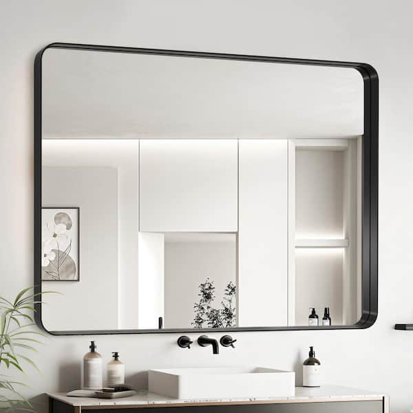 32 in. W x 40 in. H Framed Mirror Wall Decor Mirror Bathroom Vanity Mirror