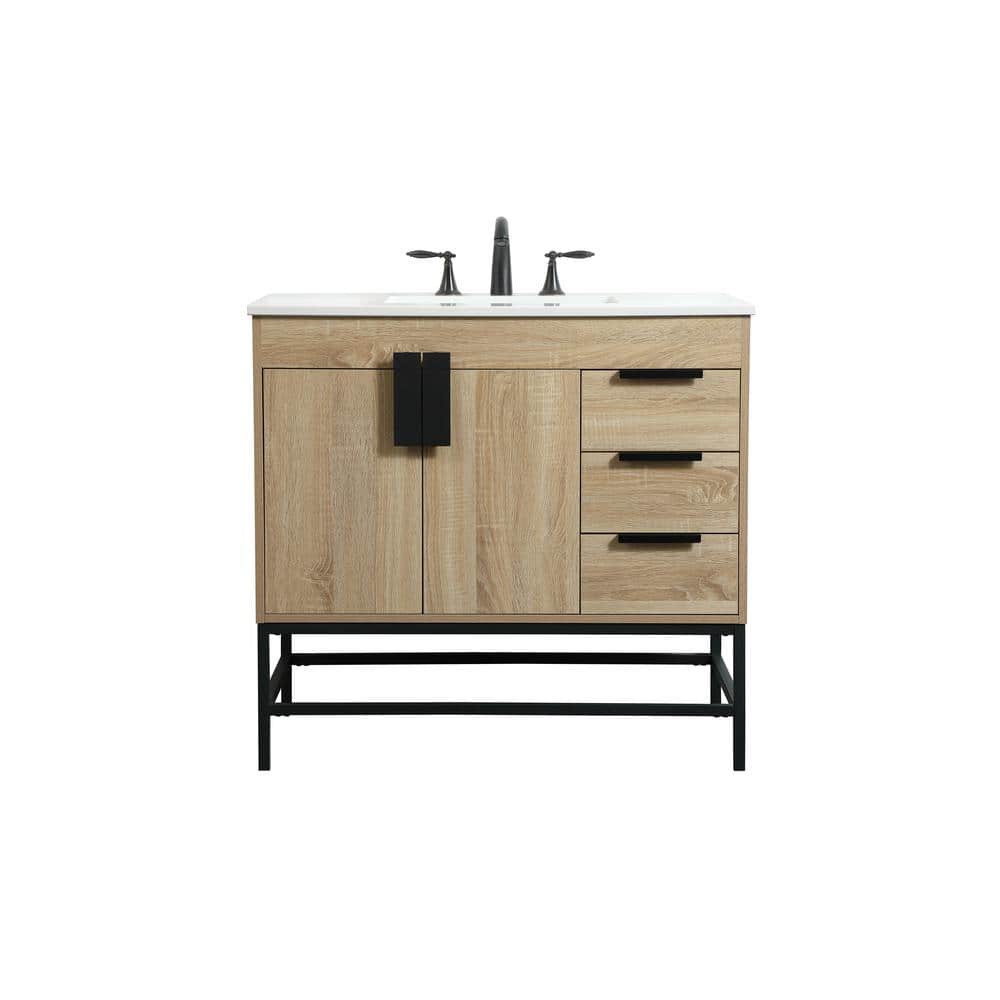 Simply Living 36 in. W x 22 in. D x 33.5 in. H Bath Vanity in Mango Wood wi