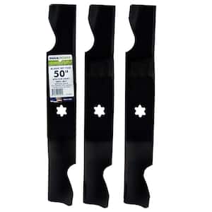 3 Heavy-Duty Blades for Many 50 in. Cut MTD, Cub Cadet, Troy-Bilt Mowers Replaces OEM #'s 742-04053, 942-04053A