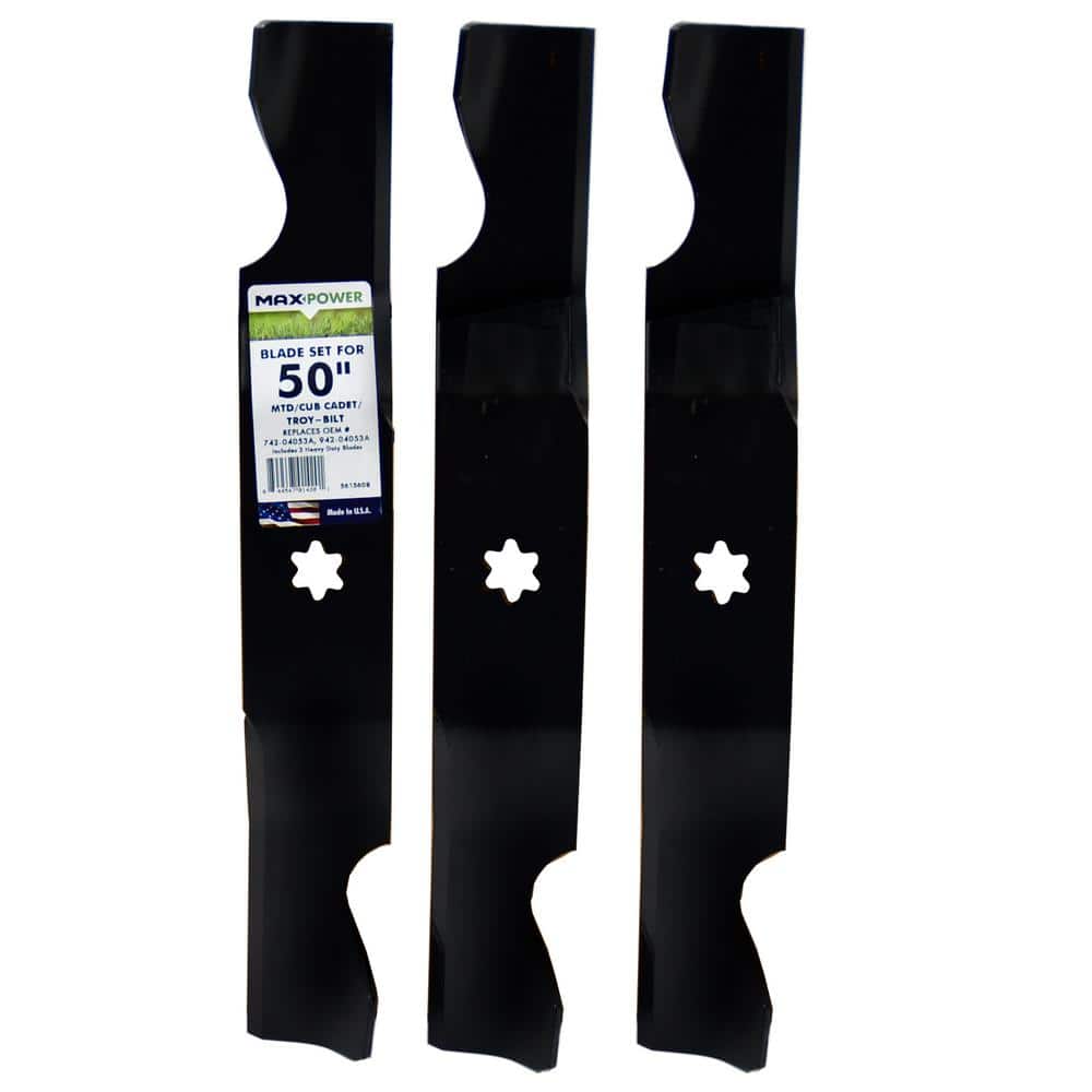 3 Heavy-Duty Blades for Many 50 in. Cut MTD, Cub Cadet, Troy-Bilt Mowers Replaces OEM #'s 742-04053, 942-04053A price history on PriceWatchPro