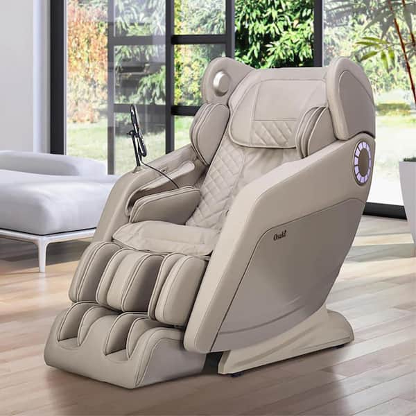 Hiro LT Series Tan Faux Leather Reclining 3D Massage Chair with Japanese Brushless Motor and Zero Gravity