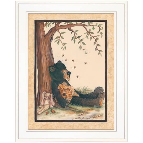 HomeRoots Charlie Nap Time 1-Piece Framed Wall Art 19 in. x 15 in.
