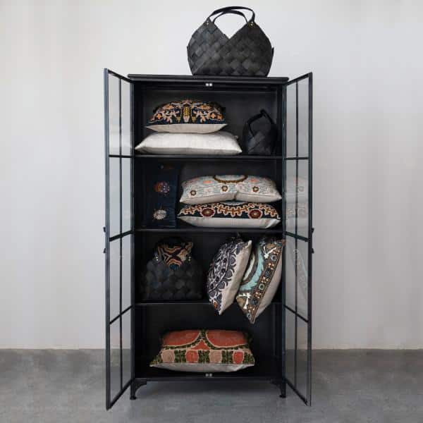Metal curio cabinet discount