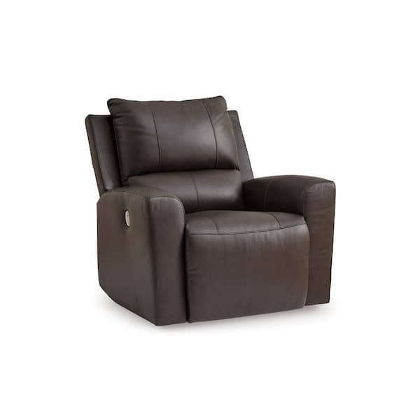 Boxmere Brown Leather Match Standard (No Motion) Power Recliner