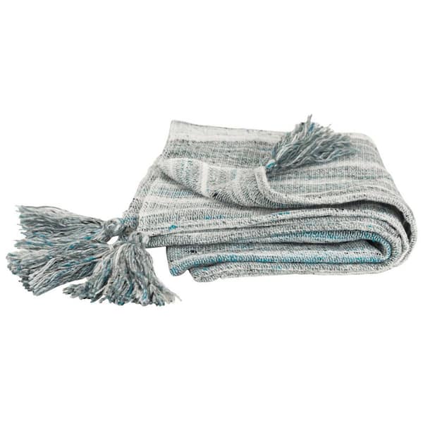 Blue/ Black Abstract Polyethylene Throw Blanket