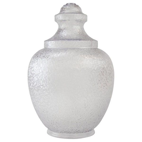 Acorn Series 66 Clear Polycarbonate Streetlamp Globe with 8 in. Fitter Neck - No Fixture Inlcuded