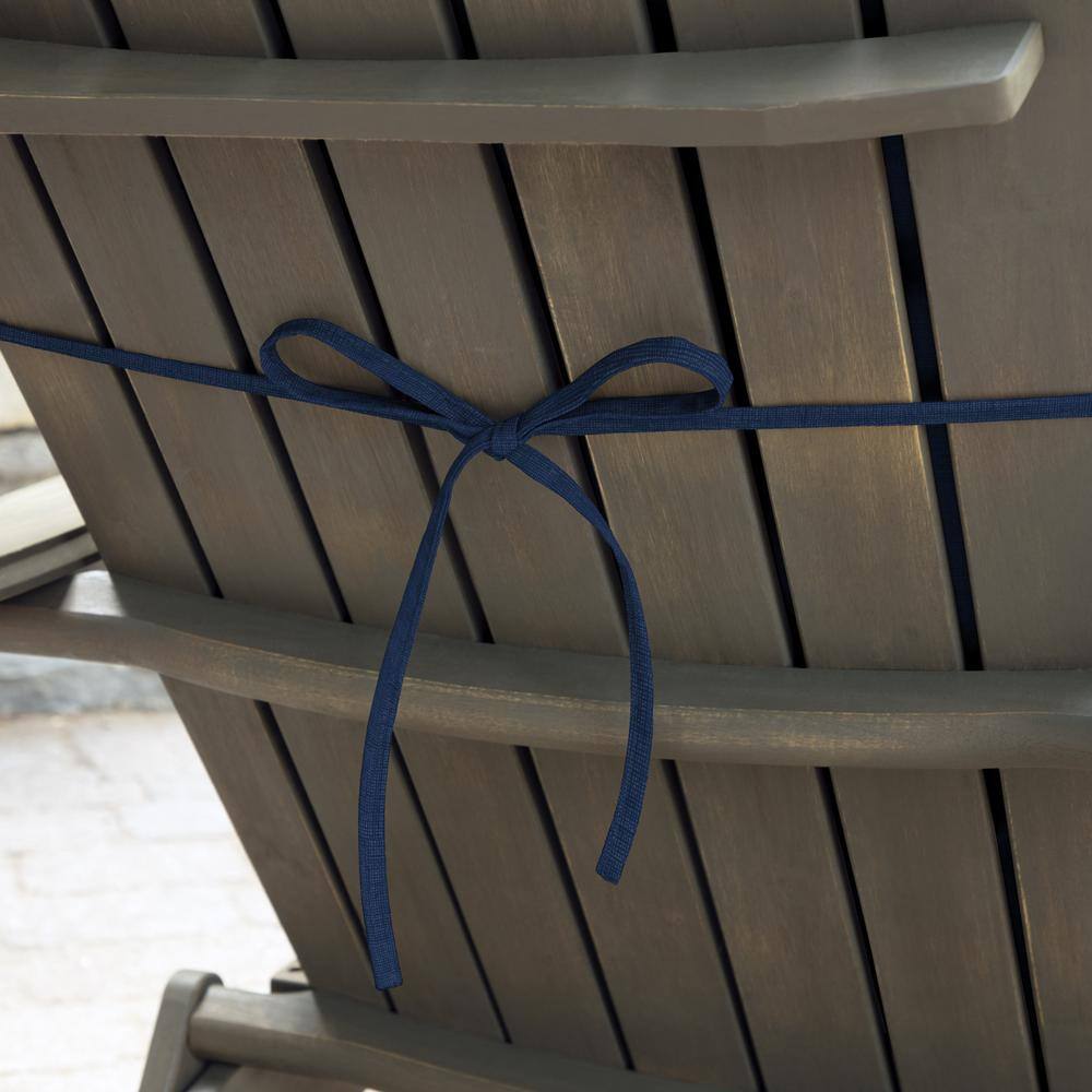 Sapphire Blue Tufted Outdoor Adirondack Chair Cushion Set