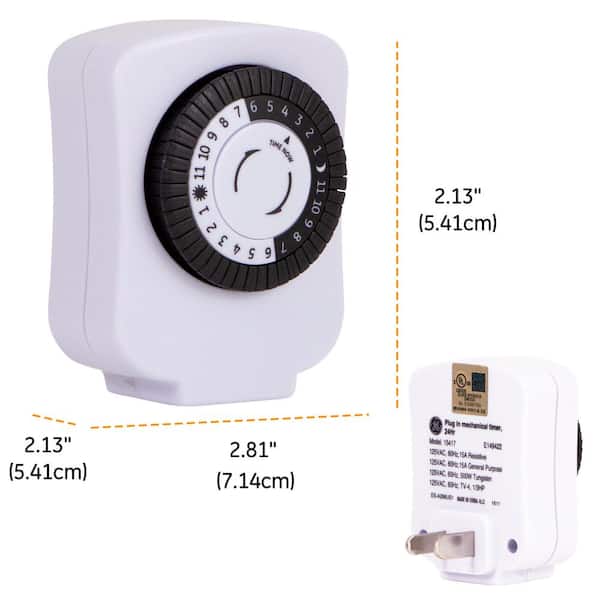 GE 24-Hour Outdoor Plug-In Mechanical Timer 15138 - The Home Depot