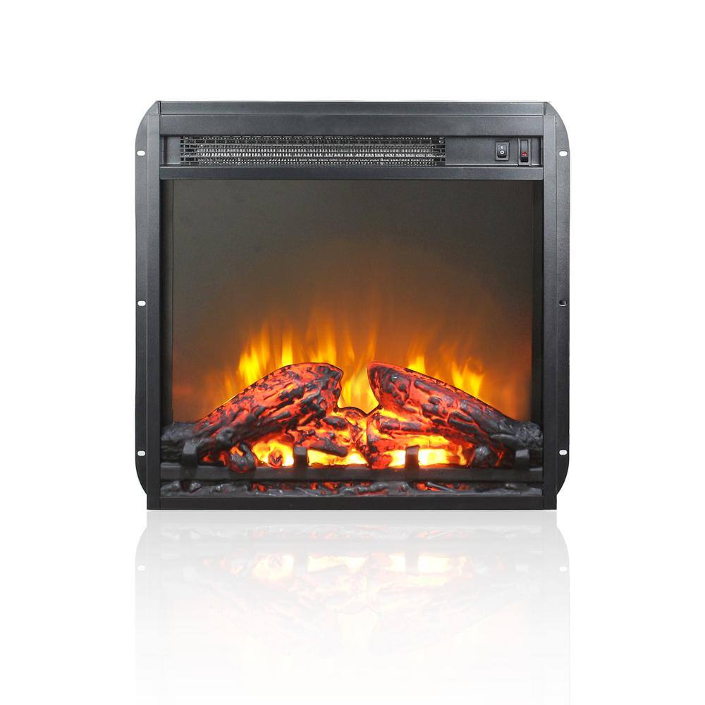 19.2 in. Wall Mount Electric Fireplace Insert in Black with Tempered Glass price history on PriceWatchPro