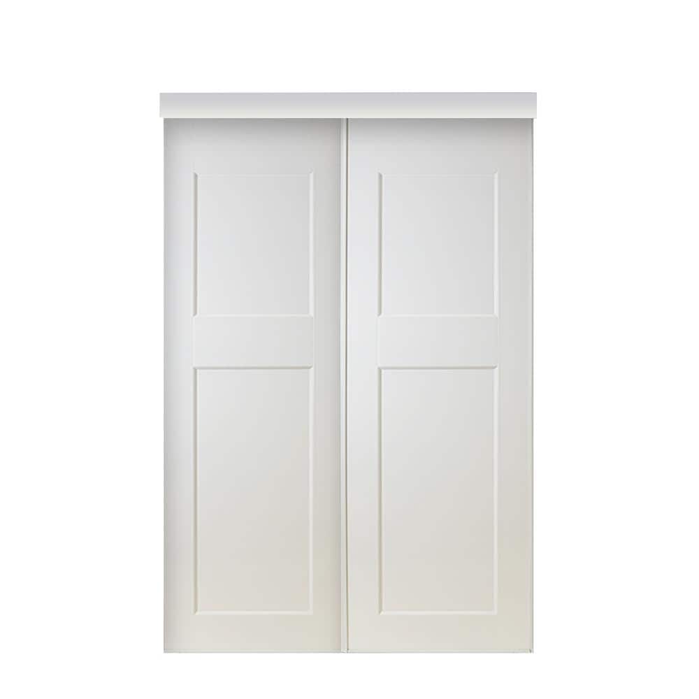 60 in. x 80.5 in. 2-Panel White MDF Sliding Door price history on PriceWatchPro