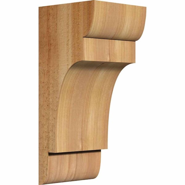 Ekena Millwork 6 in. x 6 in. x 14 in. Western Red Cedar New Brighton Rough Sawn Corbel