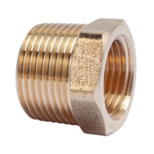 3/4 in. MIP x 1/2 in. FIP Brass Pipe Hex Bushing Fitting (25-Pack)
