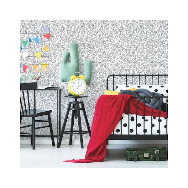 Alphabet Jumble Peel and Stick Wallpaper (Covers 28.29 sq. ft.)