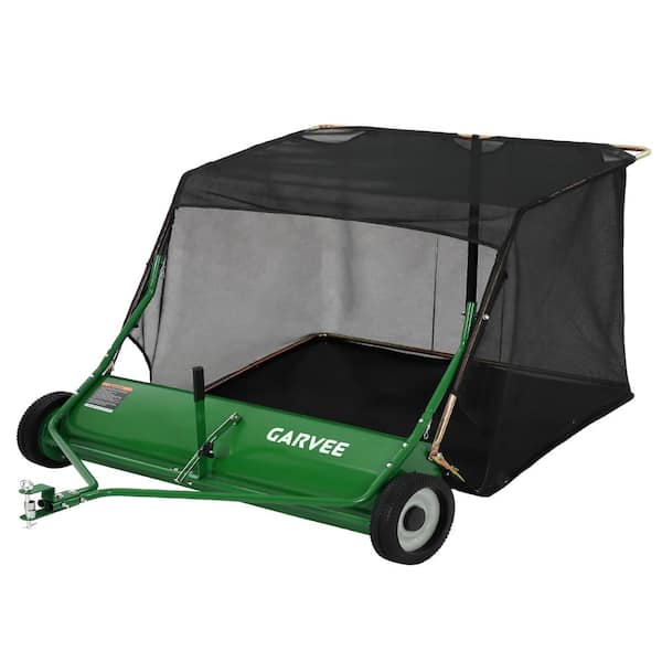 29 cu.ft. Extra-Large Heavy Duty 44 Inch Tow Behind Lawn Sweeper with Adjustable Brush Height
