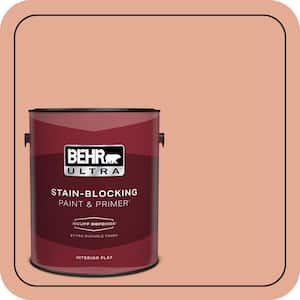 1 gal. #M200-4 Coral Cloud Extra Durable Flat Interior Paint & Primer